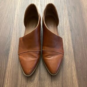 Light brown d’orsay cut out flats